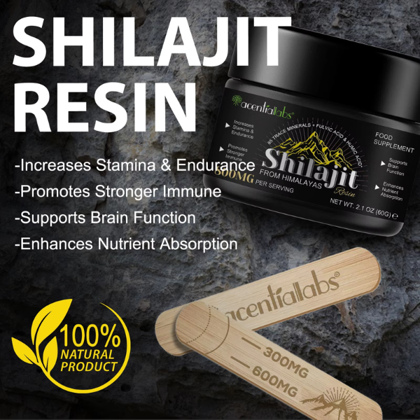 Pure Himalayan Shilajit Resin 60g - Natural Energy Booster and Vitality Enhancer - Fitness, Healthcare