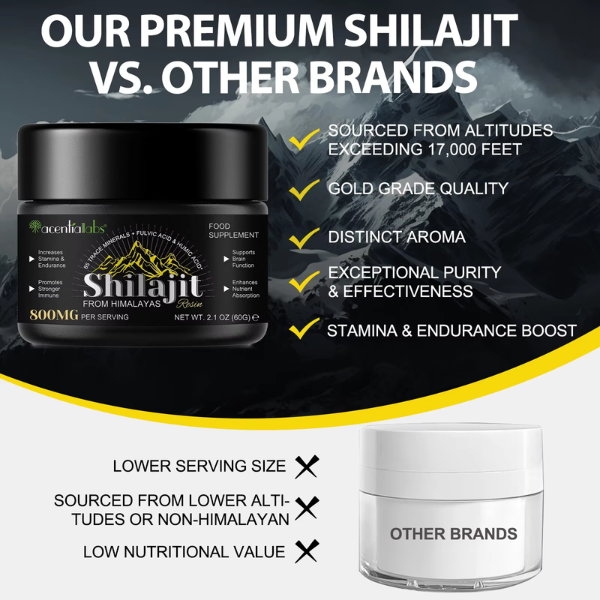 Pure Himalayan Shilajit Resin 60g - Natural Energy Booster and Vitality Enhancer - Fitness, Healthcare