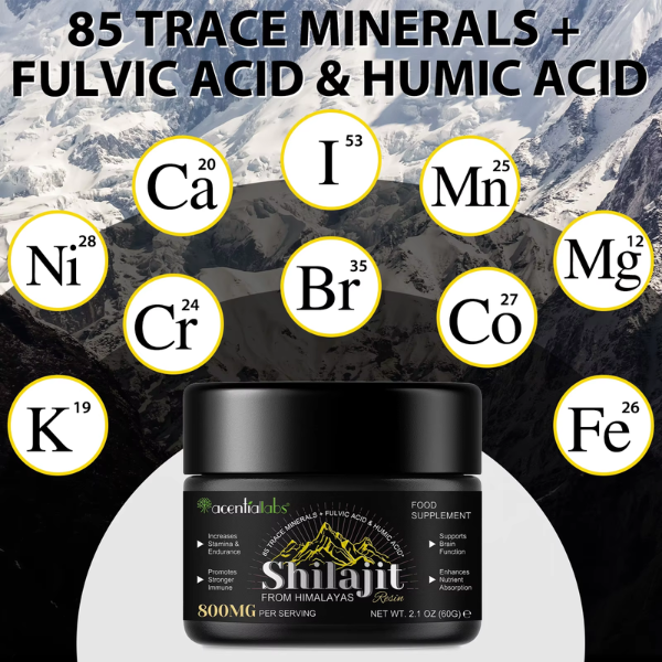 Pure Himalayan Shilajit Resin 60g - Natural Energy Booster and Vitality Enhancer - Fitness, Healthcare